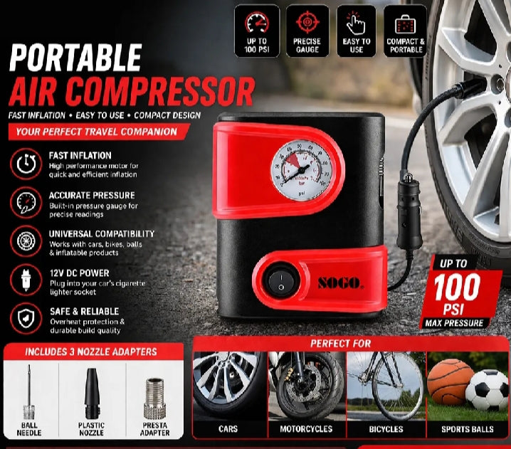 Portable Electric Tire Inflator